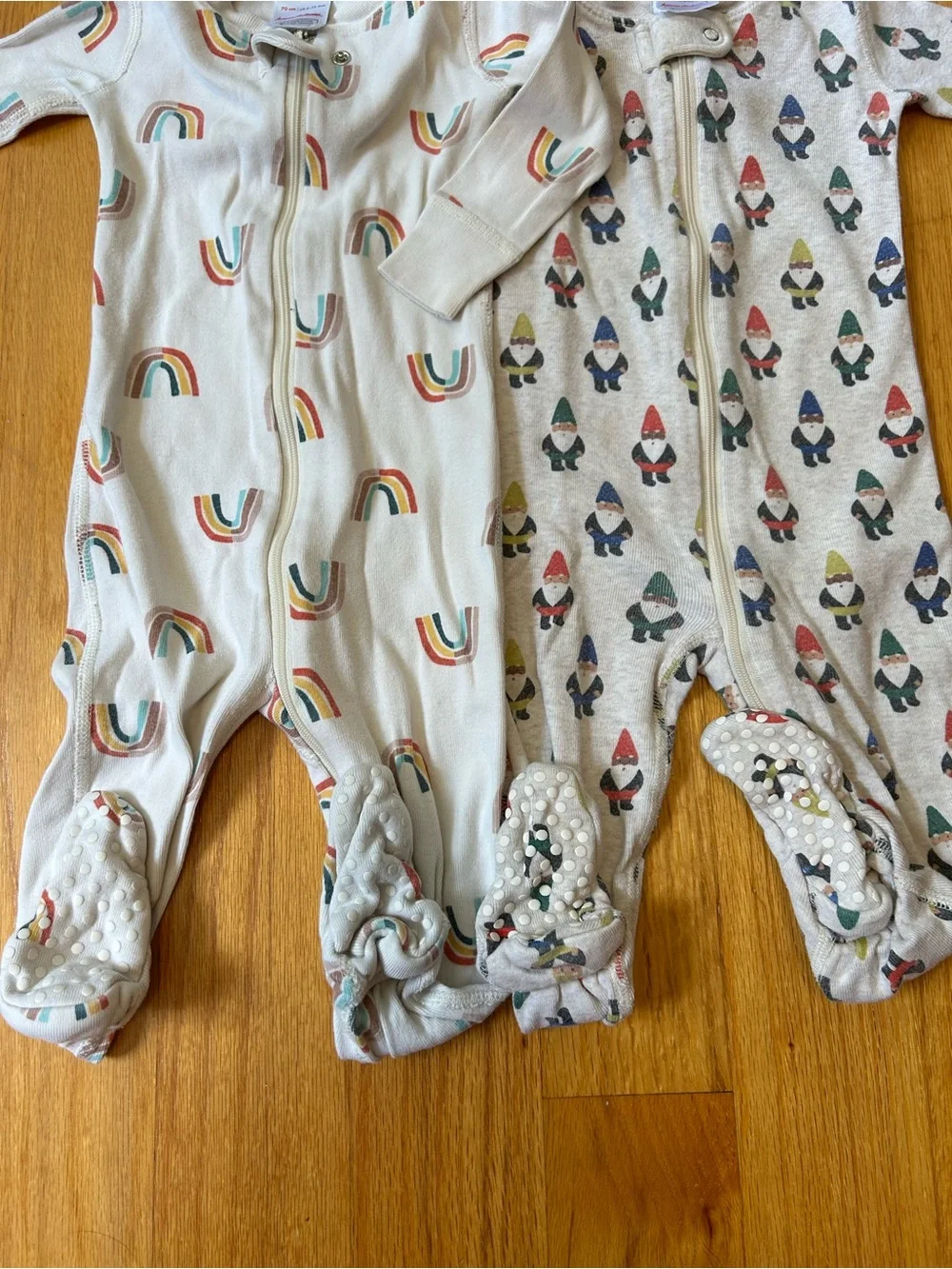 Hanna Andersson footie sleepers rainbows and gnomes
